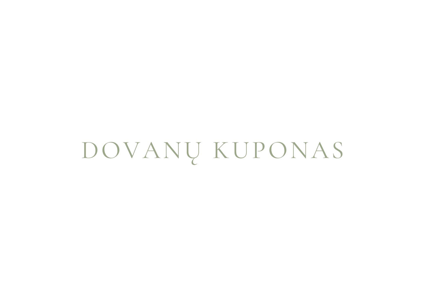 DOVANŲ KUPONAS