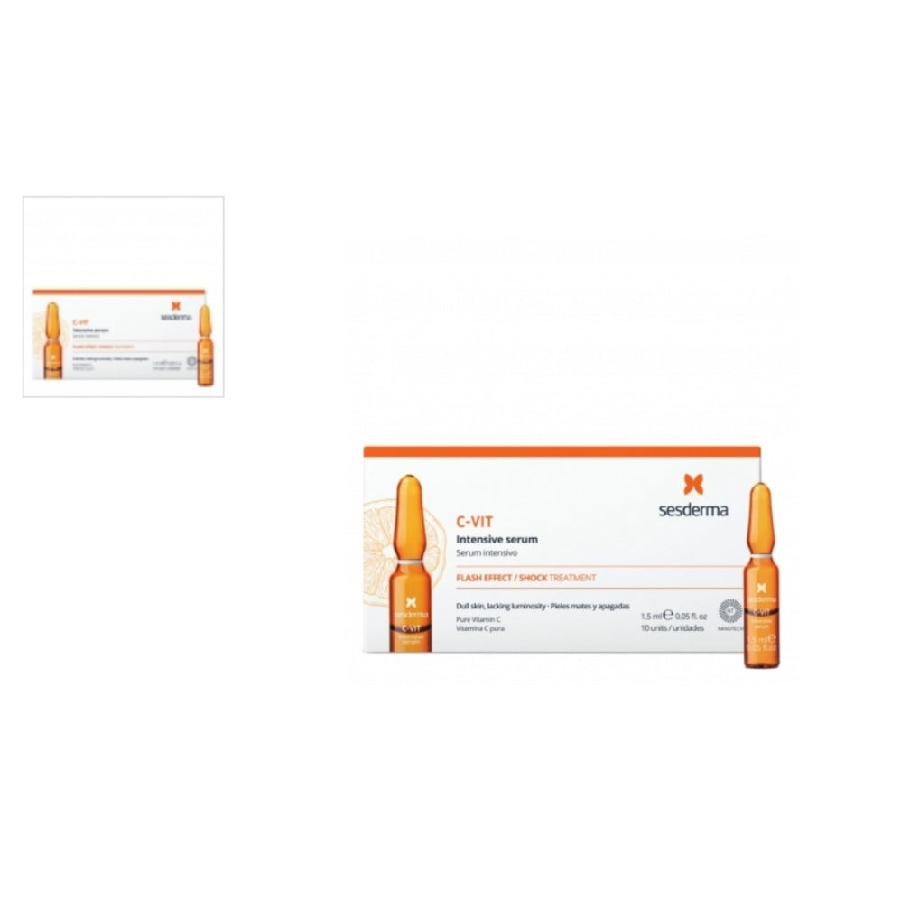 SESDERMA C-VIT INTENSYVAUS SERUMO SKAISTINANČIOS AMPULĖS, 10x1,5 ML