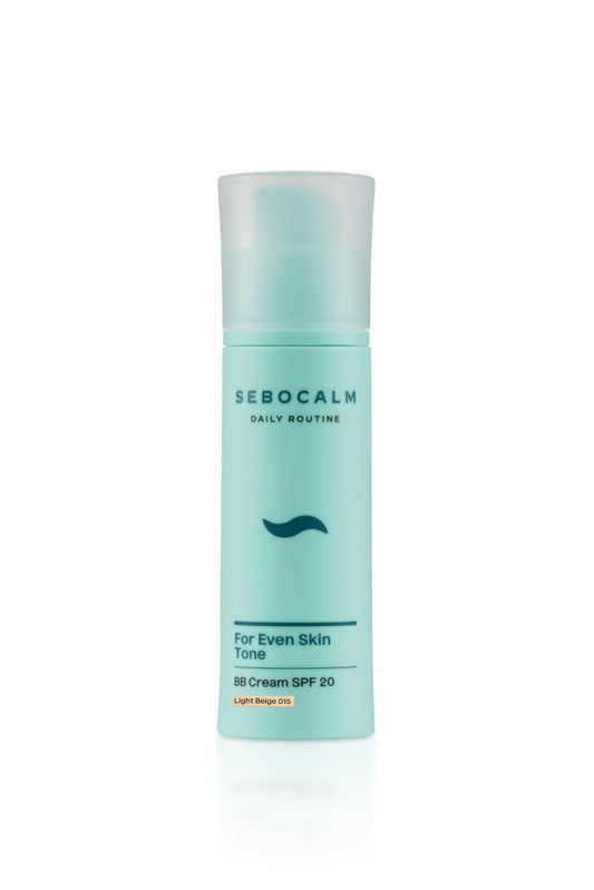 SeboCalm priešraukšlinis maskuojantis BB kremas SPF20, light beige spalva 015