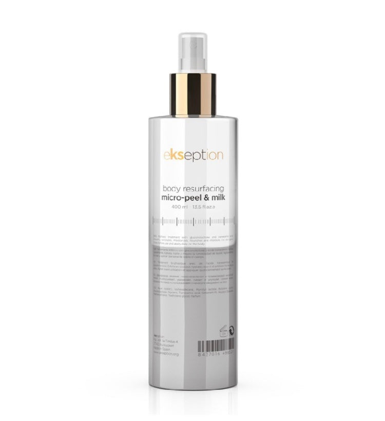 BODY RESURFACING MICRO PEEL & MILK Drėkinamasis kūno pienelis, 400 ml